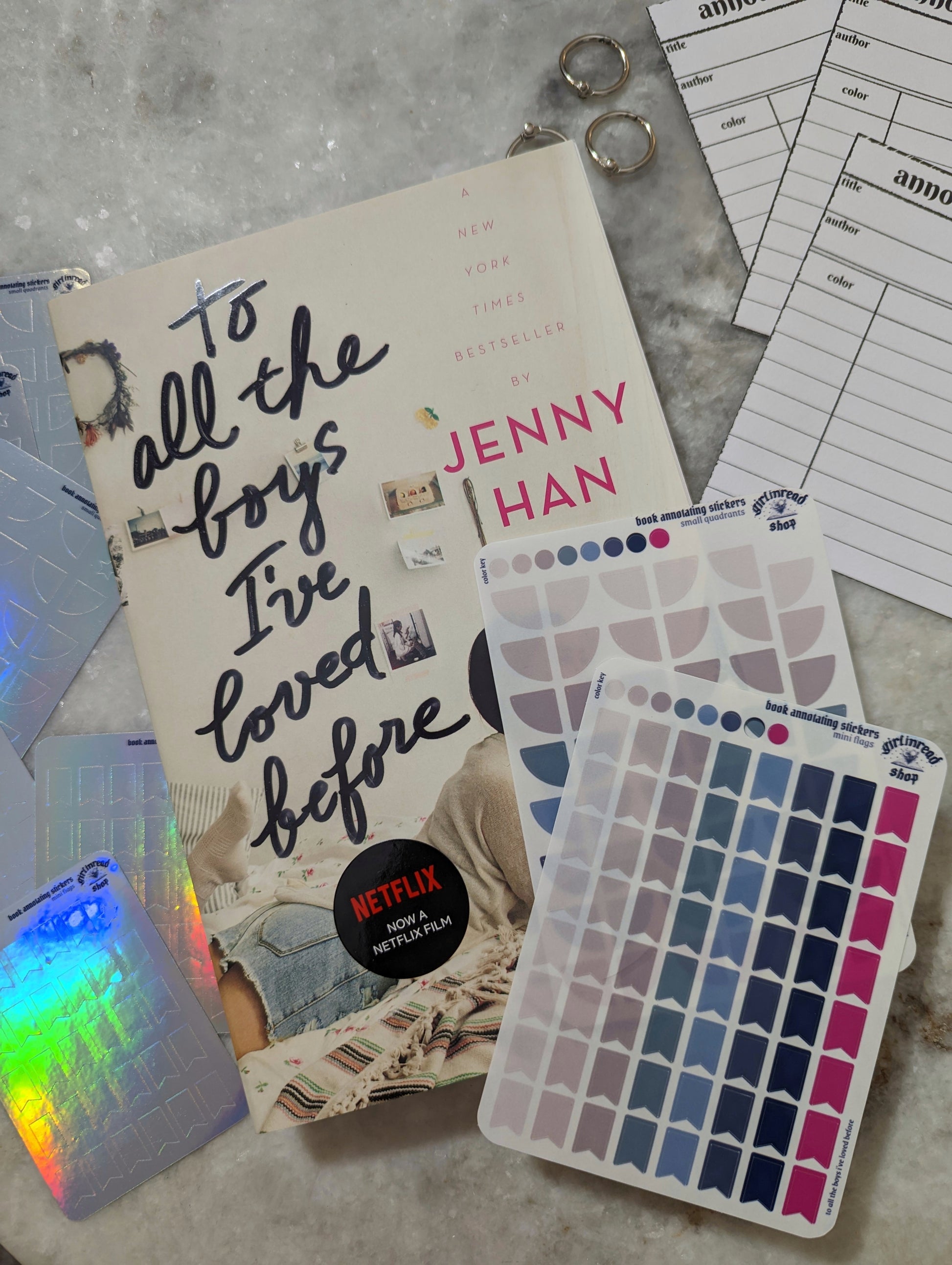 monochrome palette book annotating tabs – girlinread annotating stickers