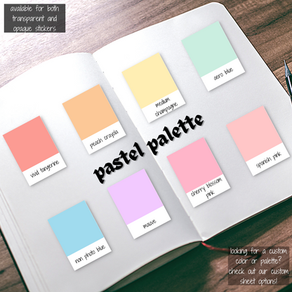 single color flag sticker sheet