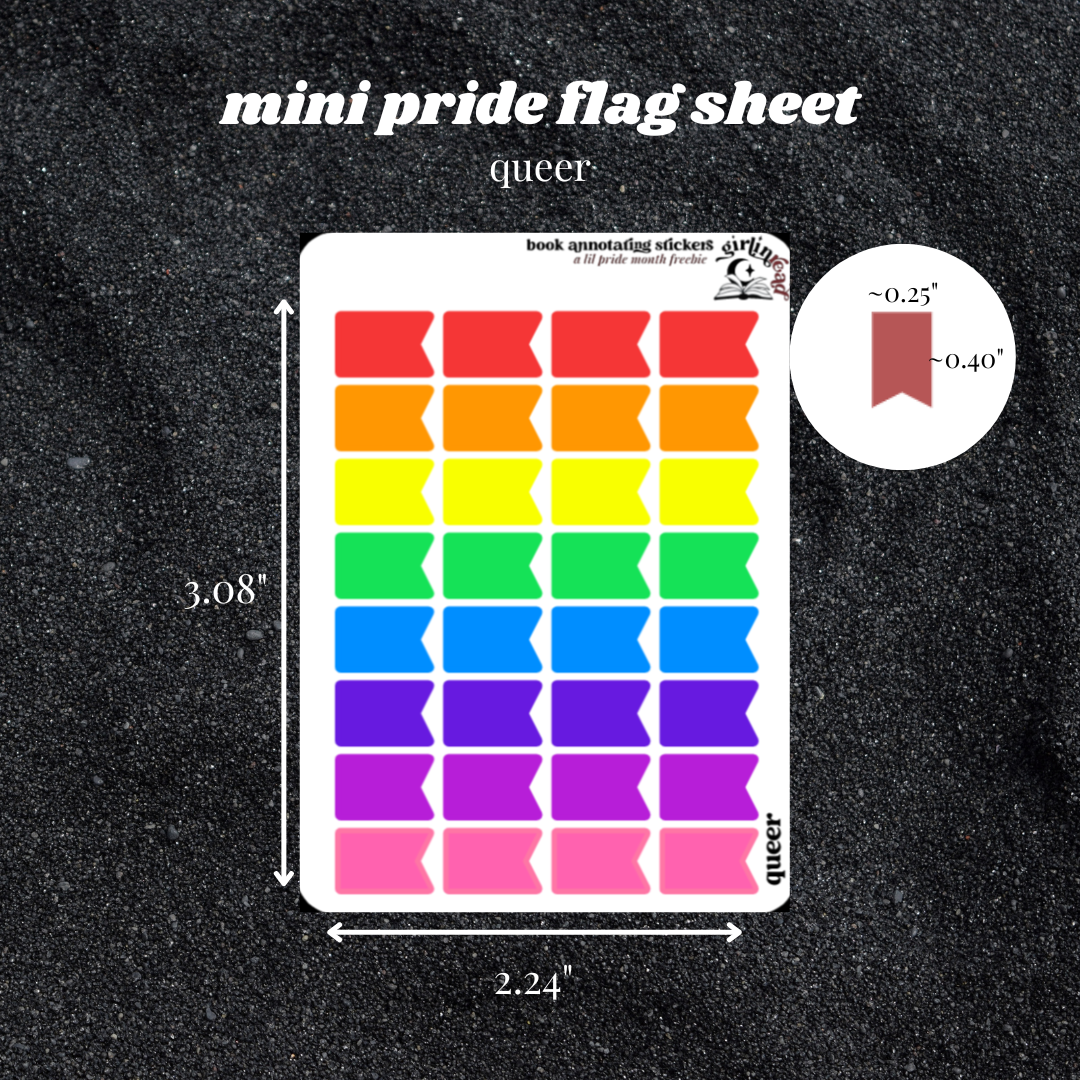 pride flag tab sheets