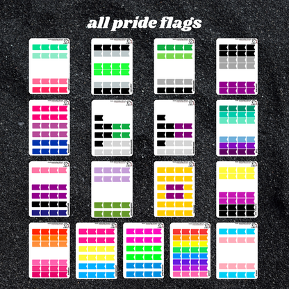 pride flag tab sheets