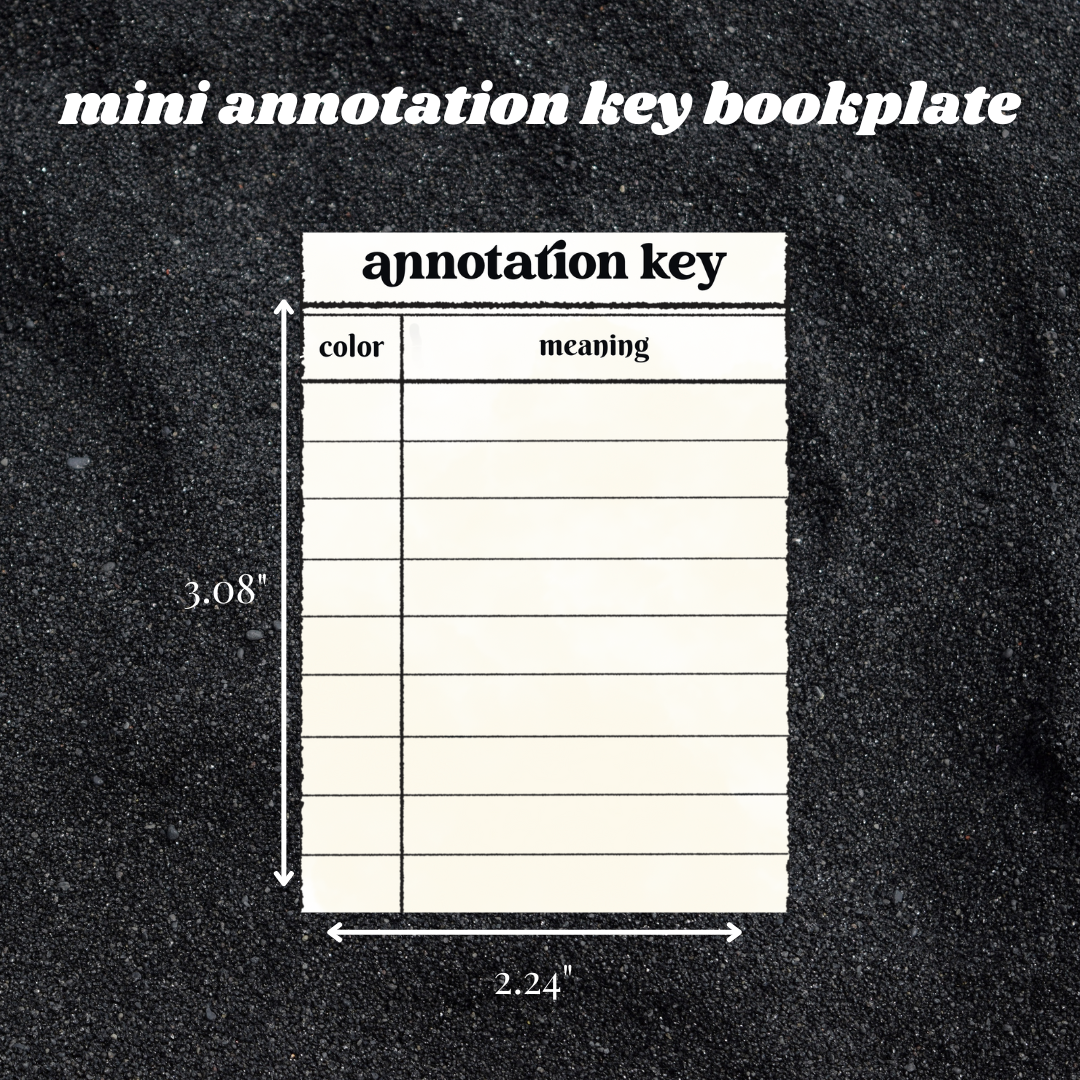 Self Help Annotation Key mini annotation keys – girlinread annotating stickers